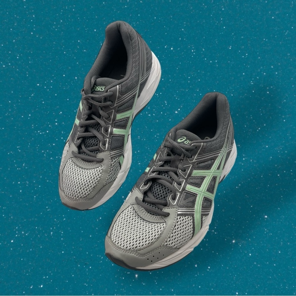 ASICS Women's Gel-Contend 4 Athletic Shoes - Gray Silver Green Size 8.5 - Picture 4 of 16